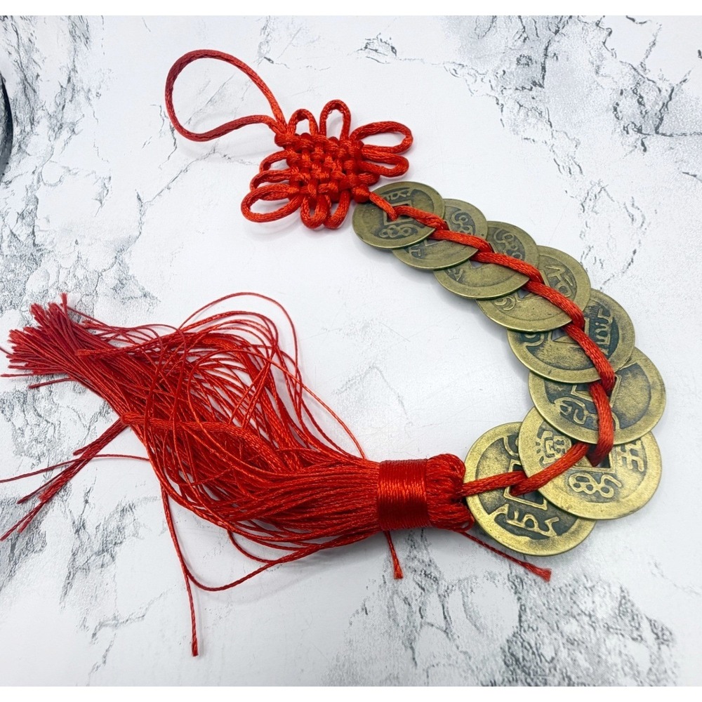 Red Feng Shui Good Luck Tassel Hanging Charm Prosperity Decor